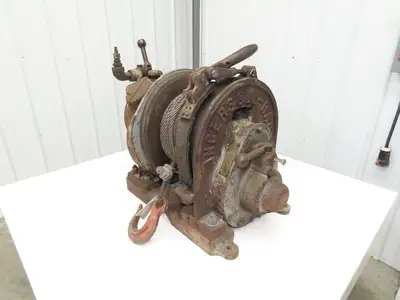 IR HU Utility Hoist Air Tugger Winch 2k 2000lbs 1/2" Wire Rope Pneumatic 125FPM
