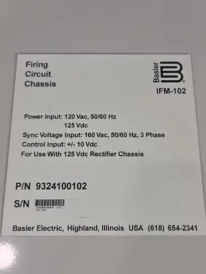 Used BASLER ELECTRIC IFM-102 9324100102 PLC Chassis South Carolina US | Palmetto Automation #1512070