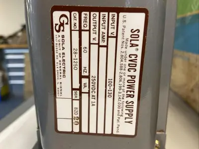 New | in-Stock SOLA 28-1250-82D Miscellaneous Equipment (Electrical & Power) | Surplus Asset Holdings #1194801
