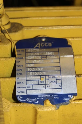 Wright Work Rated 7.5 Ton Electric Hoist
