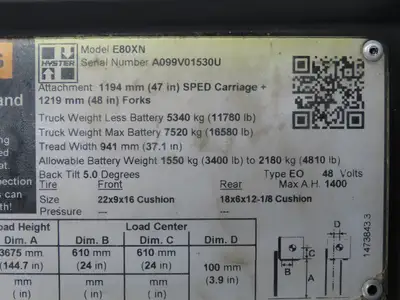 Sevcon 622/11119 Power Converter 36/88VDC To 12VDC Off Hyster E80XN