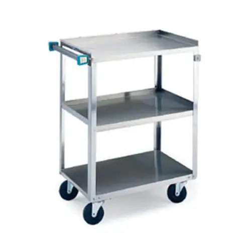 Lakeside 311 3 Level Stainless Utility Cart w/ 300 lb Capacity, Raised Ledges