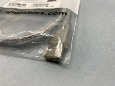 NEW APC CABLE USB 2.0, USB-A / USB-B, 480 MBPS, CLEAR, 3'