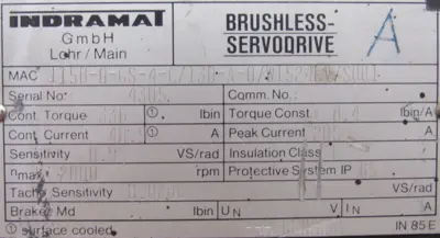 REFURBISHED INDRAMAT 115B-0-GS-4-C/130-A-0/WI524LV/S001 SERVO MOTOR 1424.003.625