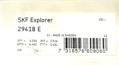 NEW SKF 29418-E ROLLER THRUST BEARING 29418E