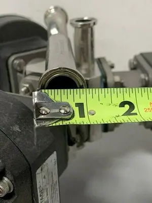USED 3 ITT PURE-FLO SHEROTEC STAINLESS STEEL VALVES W/ POSITION MONITOR 3/4" SANITARY