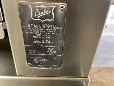 152-0467 Duke FBB-NO-120 Flexible Batch Natural Gas Broiler