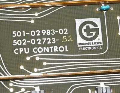 GIDDINGS & LEWIS 501-02983-02 CIRCUIT BOARD CONTROLLER 5010298302