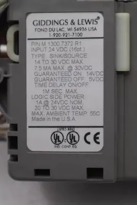 Giddings & Lewis M.1300.7372 R1 Input Module 24VDC SINK/SOURCE STOCK K-2918-A