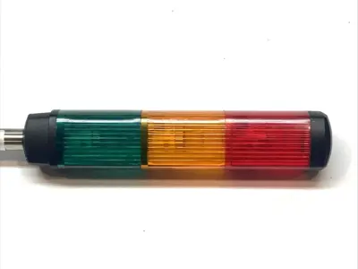 Used Pfannenberg Stacked Signal Indicator Tower Green/Amber/Red 24VDC Light Source Equipment Michigan US | Maverick Industrial Sales #1395463