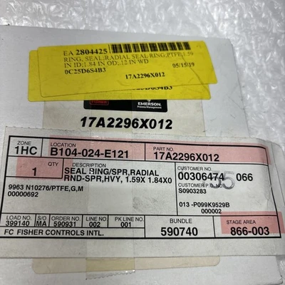 NEW Fisher 17A2296X012