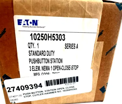 NEW CUTLER HAMMER /EATON 10250H5303 PUSHBUTTON STATION