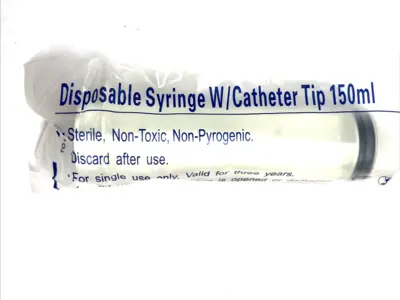 150mL Disposable Syringe w/ Catheter Tip LOT OF 3