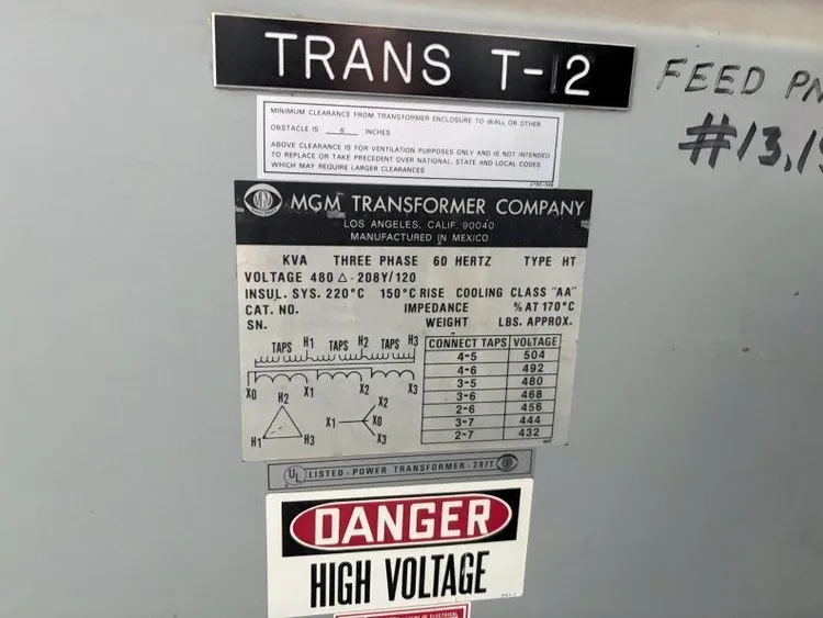 Used MGM TYPE HT Transformers California US | MCM Machinery Sales 1 #154420