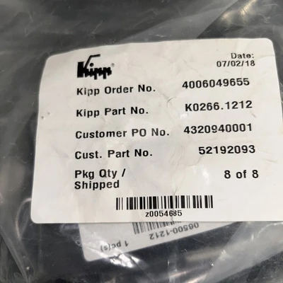 (8) Kipp Crank Handle Fold Away Grip 06500-1212 Sz.2 Fast Shipping + Warranty