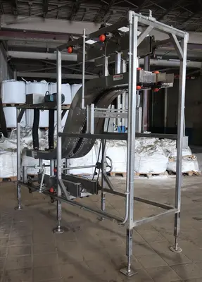 SPC8368  Conveyor AMBEC lowerator Stainless Steel, 38" discharge ht. and 80" infeed ht.