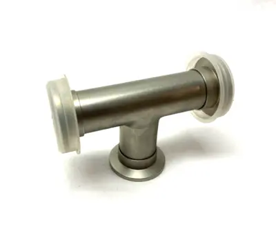 USED AGILENT STAINLESS STEEL TEE FITTING 2.04" CLEARANCE NW25