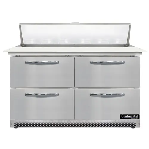 Continental D48N12C-FB-D 48" Designer Line Sandwich/salad Prep Table W/ Refrigerated Base, 115v