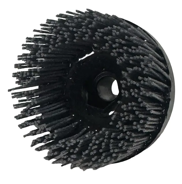 BRM 3" Hex-Drive Tool Brush 80 Grit Silicon Carbide Nylon 1" Trim