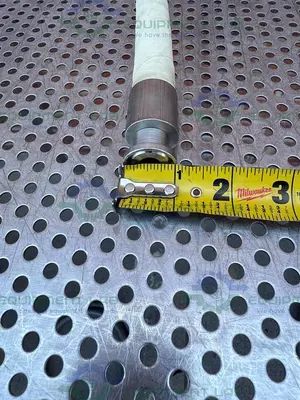 USED SANI-TECH 12" CHEMFLOUR FLUOROPOLYMER HOSE W/ 1/2" SANITARY FITTING