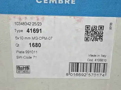 41691 | Cembre  Terminal Marker Tags MG-CPM-07 PKG OF 624 - New Other