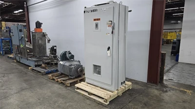 400 HP AC Motor and Yaskawa AC Drive A1000 w/ Cabinet