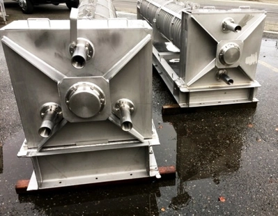 FKC HX-550 screw press for fish dewatering, 304SS.