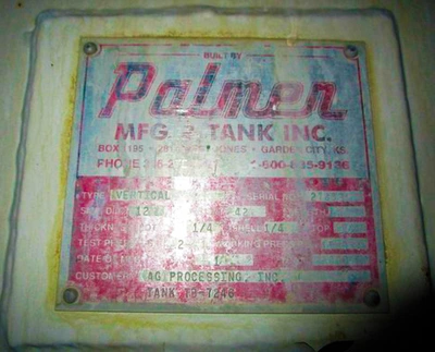 USED 2000 PALMER MANUFACTURING AND TANK CARBON