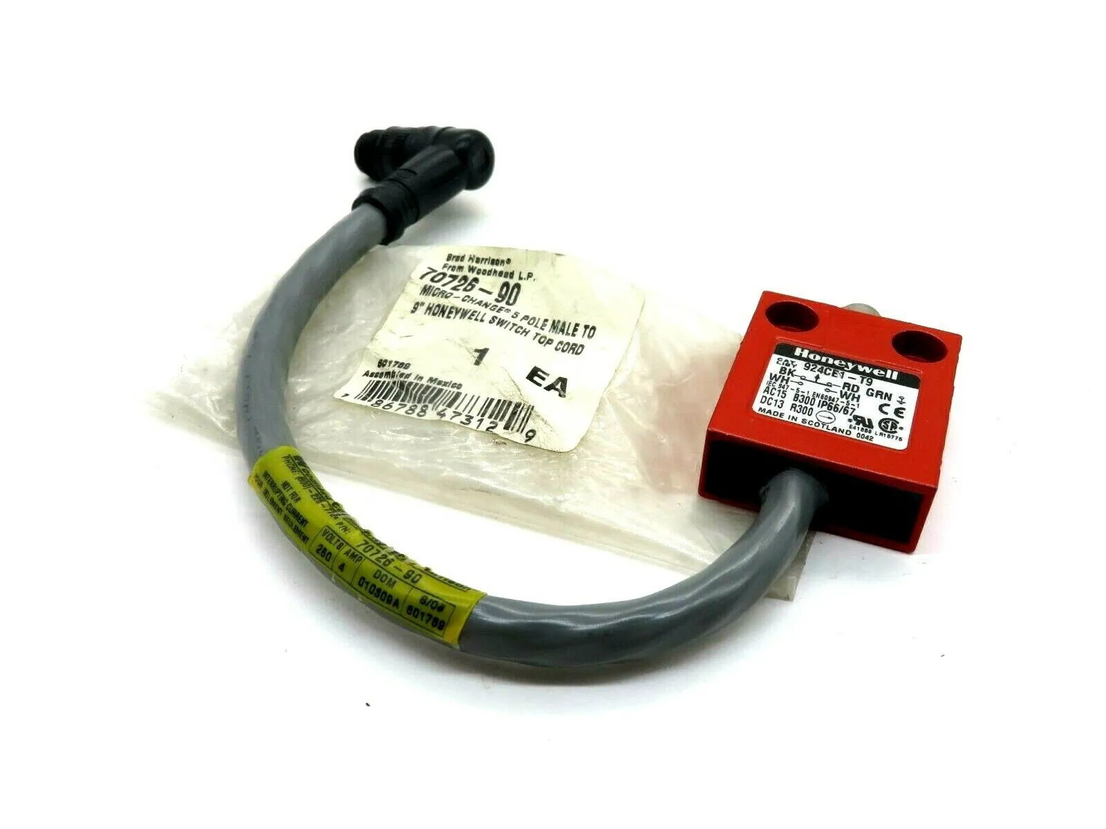 NEW HONEYWELL 924CE1-T9 LIMIT SWITCH 70726-90 924CE1T9