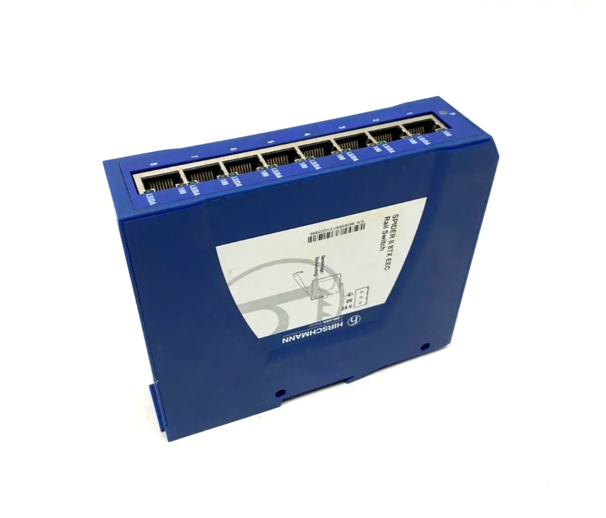 USED HIRSCHMANN DIN-RAIL ETHERNET SWITCH 8-PORT