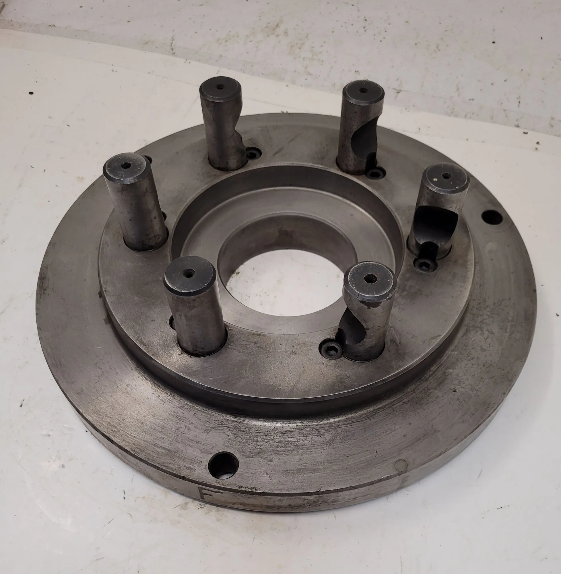 USED Buck Chuck D1-8 Lathe Chuck Mount – 12in Diameter