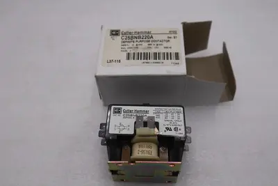 Eaton C25bnb220a Cutler-Hammer 120Vac Non-Reversing Definite Purpose Contactor