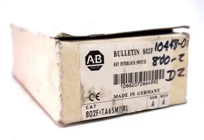 NEW ALLEN BRADLEY 802F-TA6SM11RL KEY INTERLOCK SWITCH SER.A REV.A 802FTA6SM11RL