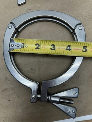 (2) Tri Clamps 5” NNB Fast Shipping + Warranty