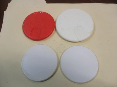 Used Parts and Flip-Top Plastic Caps (QTY 17)