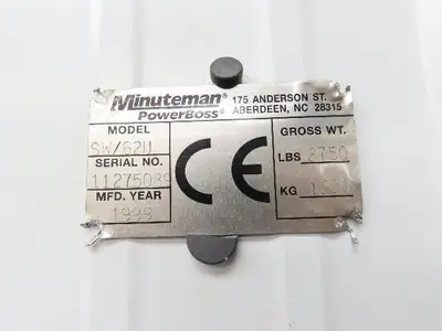 PowerBoss Minuteman SW/62U Front Tire Solid Rubber 500 X 8 With 5 Lug Rim