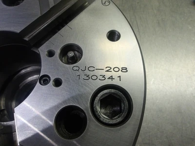 Samchully 8" 3 Jaw Quick Jaw Change Thru Hole Power Chuck QJC-208 (LOC216)