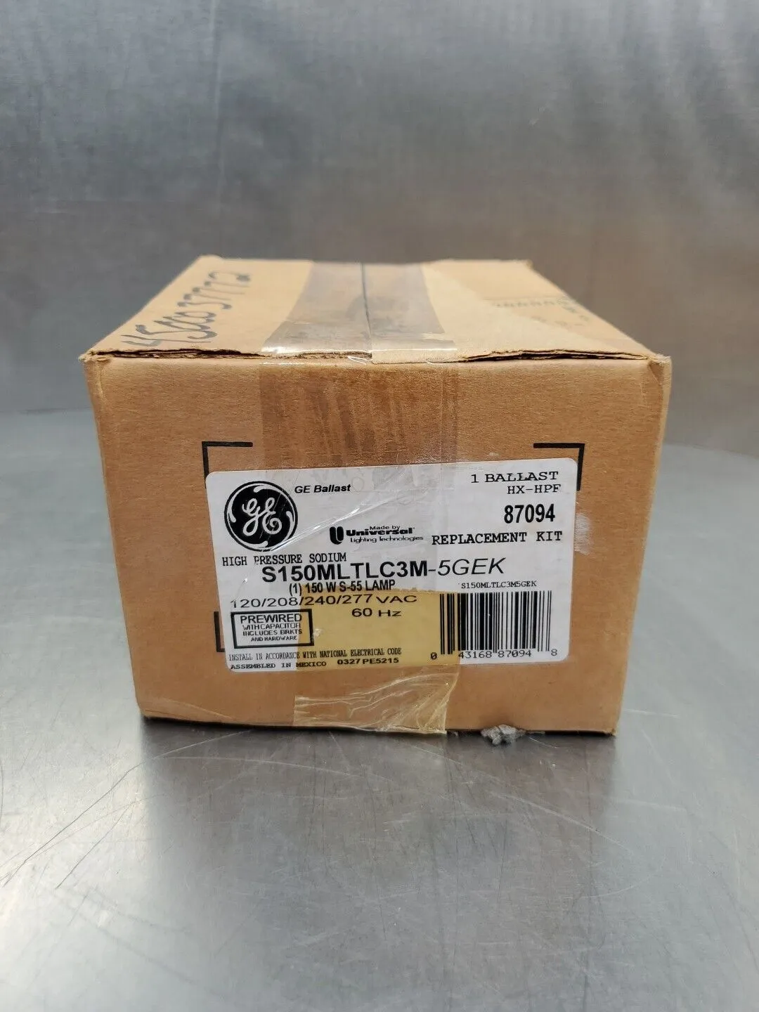 GE S150MLTLC3M-5GEK HIGH PRESSURE SODIUM BALLAST, 120/277VAC 150W. 5D-29
