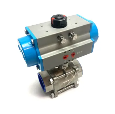 USED TACWELL SPRING-RETURNED PNEUMATIC ACTUATOR VALVE 2" DOUBLE ACTING