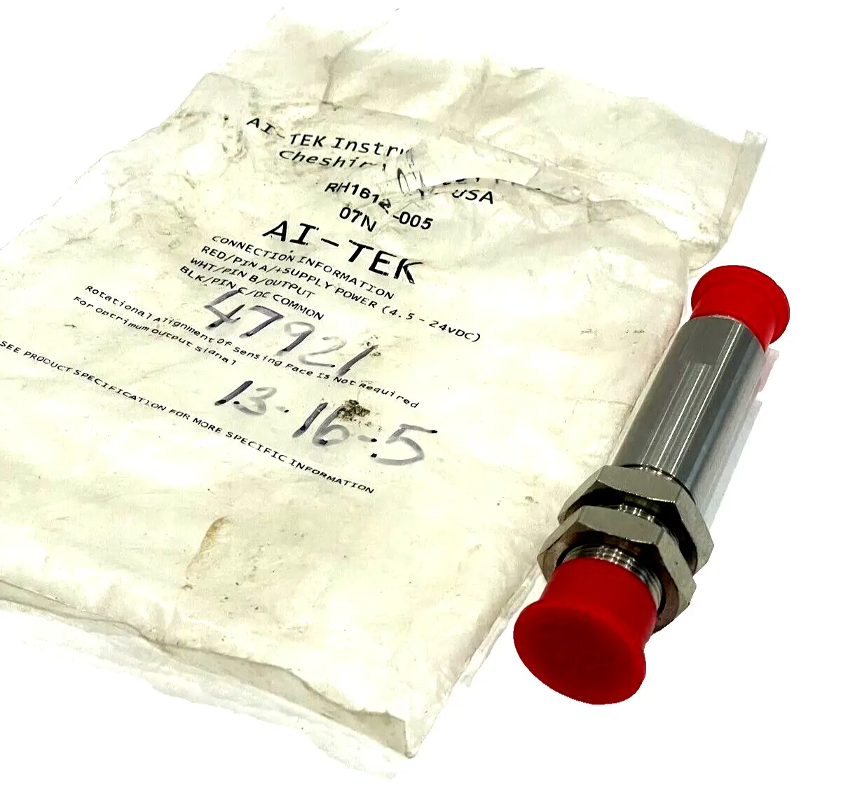 NEW AI-TEK INSTRUMENTS RH1612-005 07N PROXIMITY SENSOR RH1612005 07N