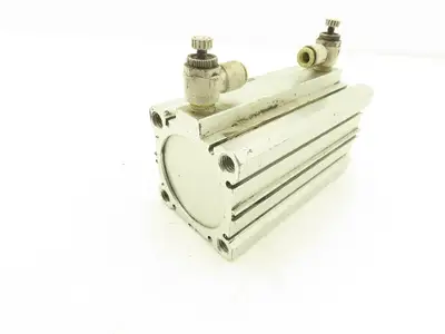 SMC CDQ2A63-100D Pneumatic Cylinder 63mm Bore 100mm Stroke 145psi Through Hole