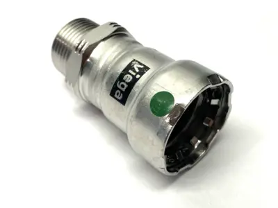 New | in-Stock Viega MegaPress Adapter, 316 SS, Press Connection x MPT, 3/4" x 3/4" Plumbing Equipment Michigan US | Maverick Industrial Sales #1483155