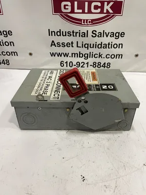 GE TH3361 30A 3 Pole Fusible Safety Disconnect Switch 600VAC 250VDC