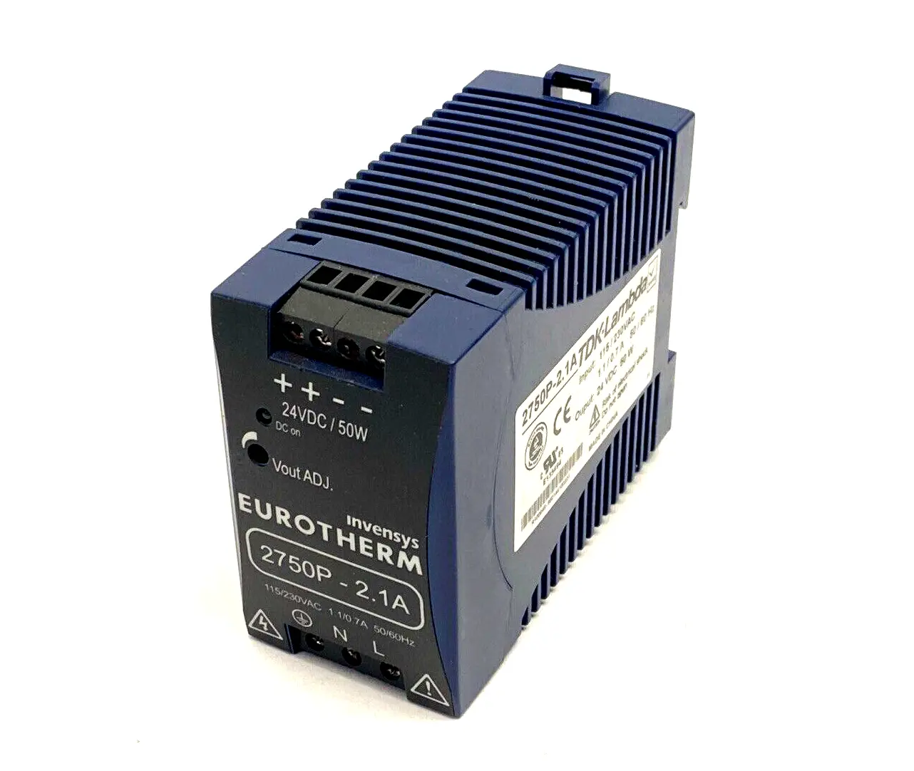 2750P-2.1A,2750P2A1 | Eurotherm 2750P-2.1A Power Supply 115/230VAC 24VDC 50W 2750P2A1 - Used