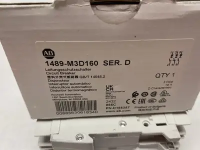 USED ALLEN-BRADLEY SER. D CIRCUIT BREAKER 3-POLE 16A