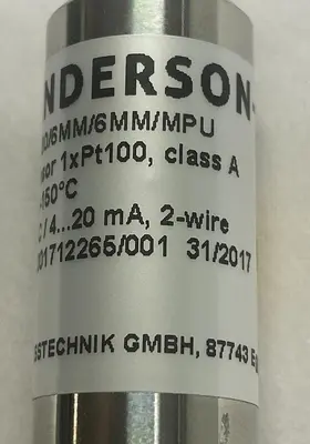 New | in-Stock ANDERSON-NEGELE TFP-162/030/6MM/6MM/MPU Sensors | Surplus Asset Holdings #1206573