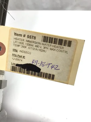 Indeeco S7131A116208U Immersion Water Heater 12,000W 480V 3PH