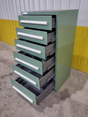 6 DRAWER VIDMAR INDUSTRIAL STORAGE CABINET 30" X 27.5" X 59": STOCK #21443