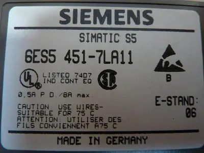 USED SIEMENS 6ES5 451-7LA11