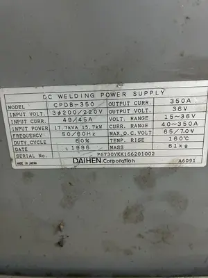 Used DAIHEN OTC CPDB-350 Welding Machinery (Other) Ohio US | Surplus Asset Holdings #1276265
